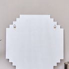 Square Silver Art Deco Fan Wall Mirror 55cm x 55cm