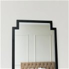 Tall Black Curved Framed Art Deco Wall Mirror 50cm x 150cm