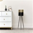 Tall Black & Gold Ombre Planter with Tripod Legs