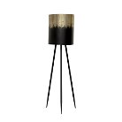 Tall Black & Gold Ombre Planter with Tripod Legs