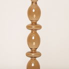 Tall Brown Glass Candle Holder - 27cm