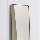 Tall Brushed Gold Thin Framed Wall Mirror / Leaner Mirror 42cm x 156cm