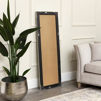 Tall Champagne Silver Wall Mirror 47cm x 142cm