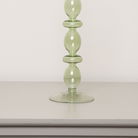 Tall Dark Green Glass Candle Holder - 27cm