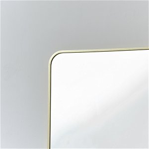 Tall Gold Curved Framed Wall / Leaner Mirror 135cm x 40cm