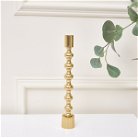 Tall Gold Metal Candle Holder