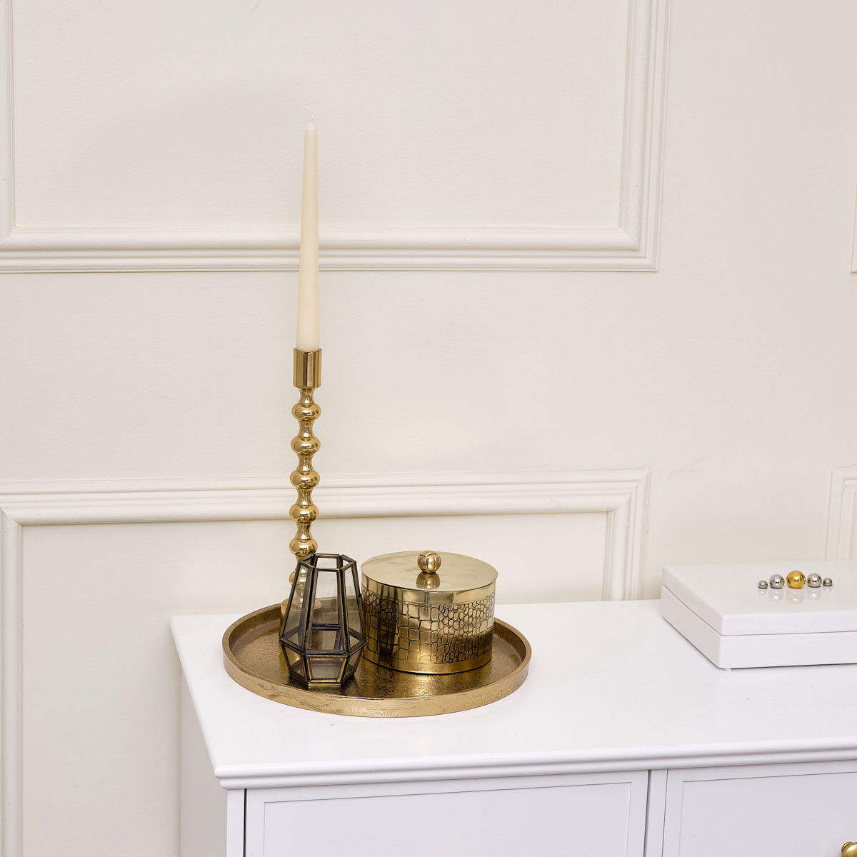 Tall Gold Metal Candle Holder Melody Maison