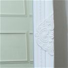 Tall / Long White Ornate Wall / Leaner Mirror 47cm x 142cm