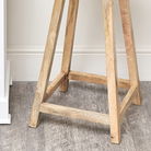 Tall Mango Wood Heart Bar Stool