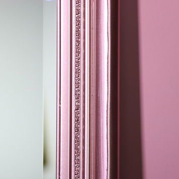 Tall Ornate Rose Gold Pink Mirror 47cm x 142cm