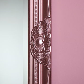 Tall Ornate Rose Gold Pink Mirror 47cm x 142cm