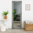 Tall Silver Ornate Mirror