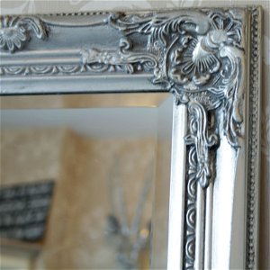 Tall Silver Ornate Mirror 47cm x 142cm