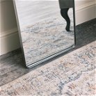 Tall Silver Thin Framed Wall / Floor / Leaner Mirror 47cm x 142cm