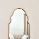 Tall Slim Gold Arch Wall Mirror 133cm x 38cm 
