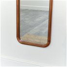 Tall Wooden Curved Framed Wall Mirror - 160cm x 40cm