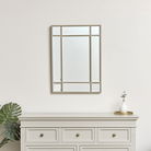 Taupe Framed Art Deco Wall Mirror 75cm x 55cm