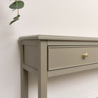 Taupe Grey 2 Drawer Console Table with Shelf Storage