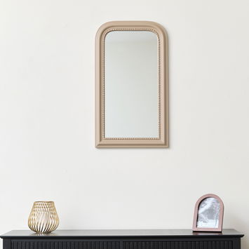 Taupe Grey Arch Wall Mirror 70cm x 40cm