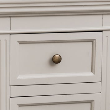 Taupe-Grey Two Drawer Bedside Table - Daventry Taupe-Grey Range