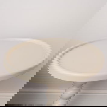 Taupe Painted Round Wooden Bobble Side Table - 45cm x 56.5cm