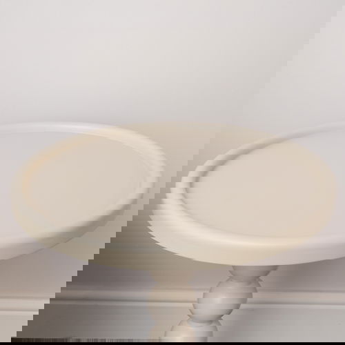 Taupe Painted Round Wooden Bobble Side Table - 45cm x 56.5cm