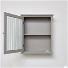 Taupe Reeded Glass Fronted Wall Cabinet