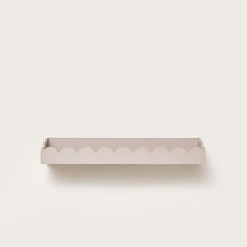 Taupe Scalloped Wall Storage Shelf - 61cm