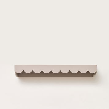 Taupe Scalloped Wall Storage Shelf - 61cm