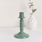 Teal Candlestick Holder - 16cm