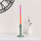 Teal Candlestick Holder - 16cm