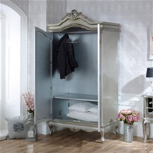 Bedroom Furniture Set, Mirrored Double Wardrobe, Chest of Drawers and Pair of Bedside Chests - Tiffany Range