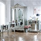 Tiffany Range - Furniture Bundle, Mirrored Double Wardrobe, Chest of Drawers and Pair of Bedside Chests