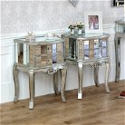 Tiffany Range - Furniture Bundle Pair of Mirrored 2 Drawer Bedside Tables