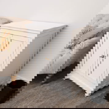 Two Door Small Sideboard/Shoe Cabinet - Daventry Ivory Range