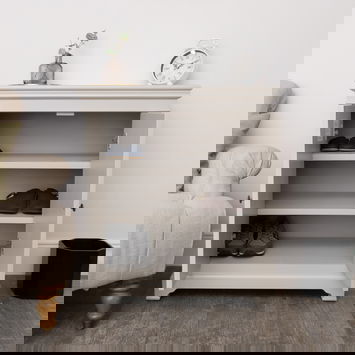 Two Door Small Sideboard/Shoe Cabinet - Daventry Taupe-Grey Range