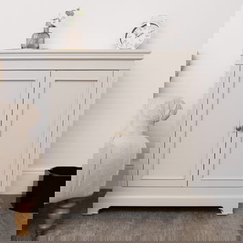 Two Door Small Sideboard/Shoe Cabinet - Daventry Taupe-Grey Range