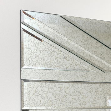 Union Jack Antique Glass Wall Mirror - 90cm x 45cm