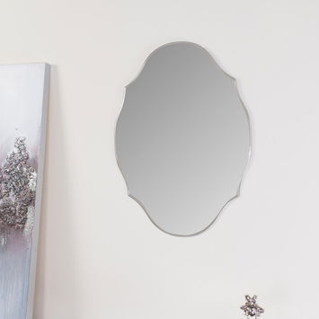 Vintage Frameless Bevelled Wall Mirror 38cm x 50cm