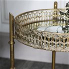 Vintage Gold Mirrored Tray Table