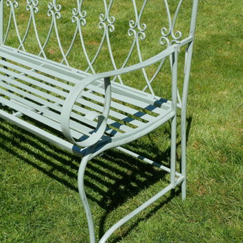 Vintage Green Garden Bench