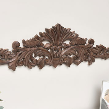 Vintage Rustic Wooden Fleur De Lys Wall Plaque