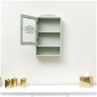 Vintage Style Sage Green Glass Fronted Wall Cabinet 54cm x 32cm