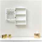 Vintage Style White Distressed Glass Fronted Wall Cabinet 54cm x 32cm