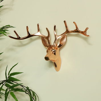 Wall Mounted Copper Stag Head