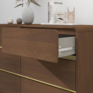 Walnut Brown 3 Drawer Chest of Drawer - Meridian Walnut Range