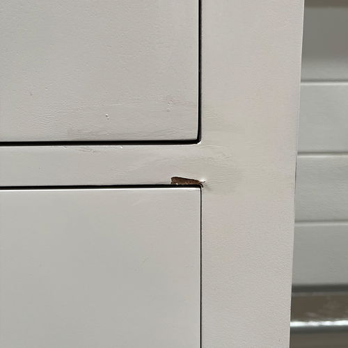 White 5 Drawer Chest of Drawers - Slimline Haxey White Range - Damaged Seconds