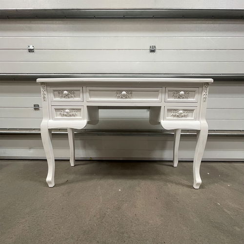 White Dressing Table Desk - Pays Blanc Range - Damaged Seconds