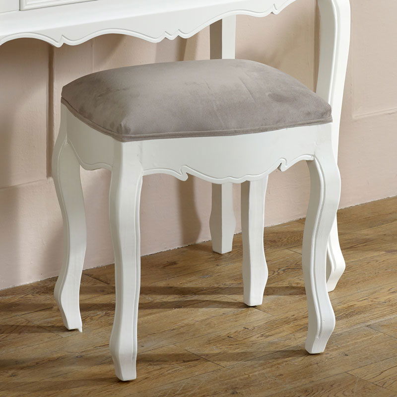 White Dressing Table Stool Victoria Range