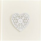 White Floral Heart Wall Plaque